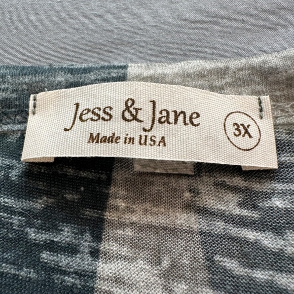 Jess & Jane Womens 3X Tunic Tee Milan Stretch Boho Artsy Art to Wear Unique - Picture 3 of 13